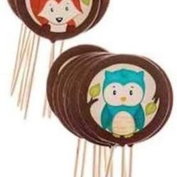 Party Fox & Owl Cupcake Picks Party Favors Party Supplies 24 Count
