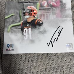 Trey Hendrickson Signed Autograph 8x10 Photo- Metabilia Coa -Cincinnati Bengals