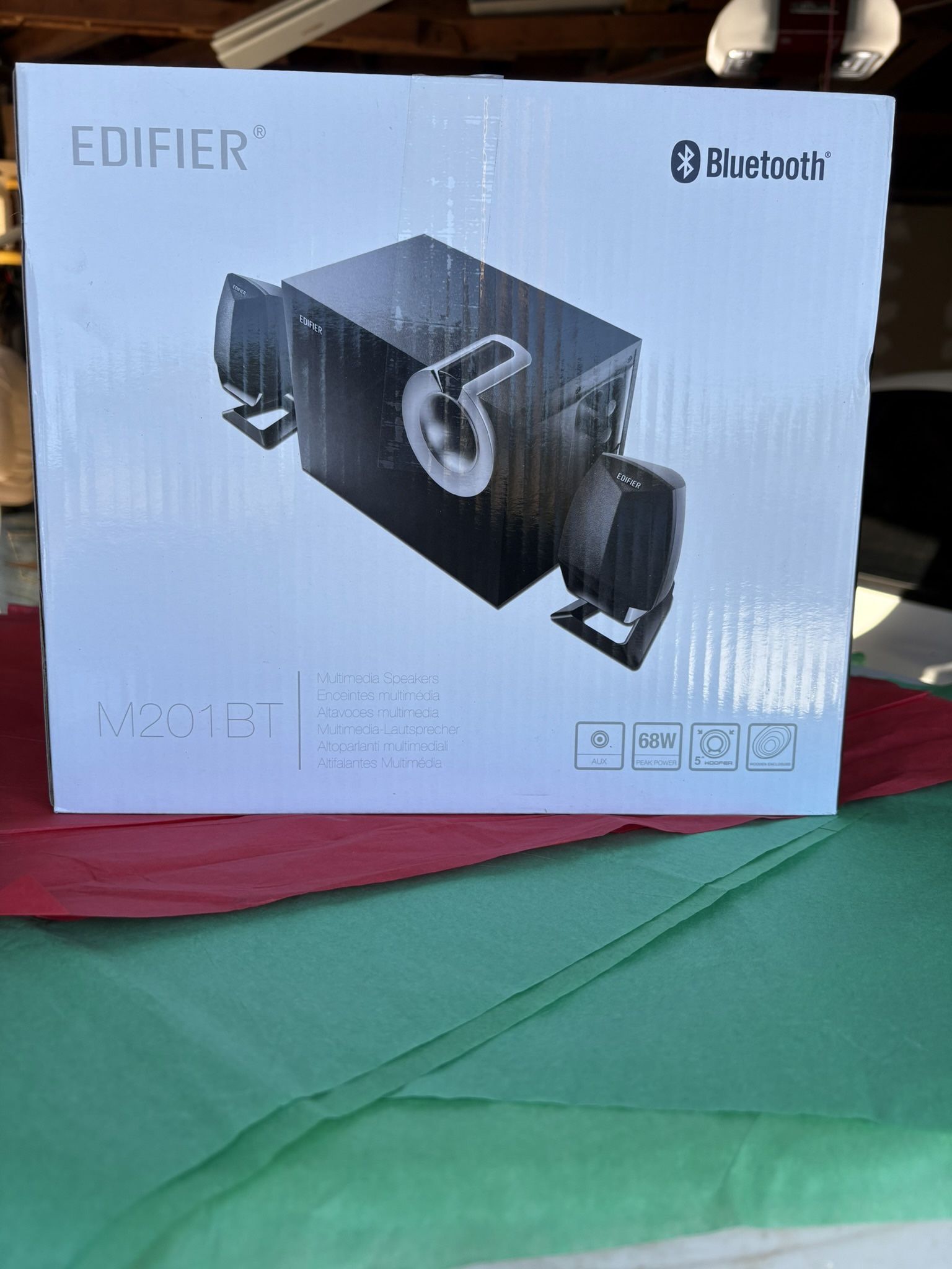 Edifier M201BT speaker system 2.1 Bluetooth multimedia speaker System 3 Piece In Black