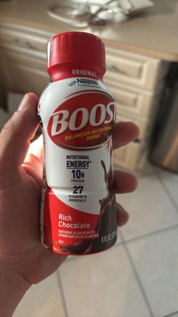 Chocolate-flavored nutritional drink