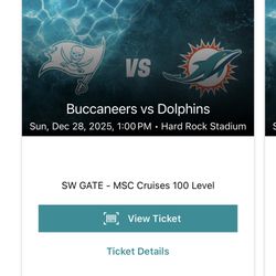 Tampa Bay Bucs At Miami Dolphins