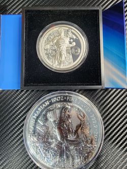 10 oz and 3 oz silver coins