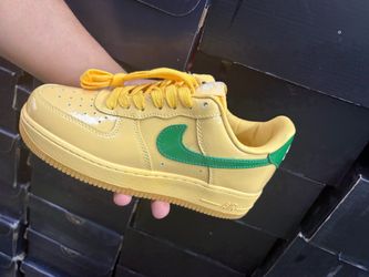 Nike Air Force 1 Low ‘Patent Leather Topaz Gold Pine Green’(Any Size)