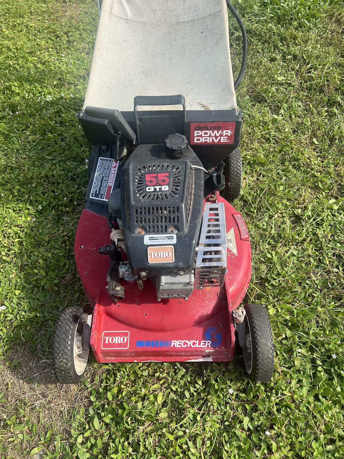 Toro deluxe power drive lawn mower