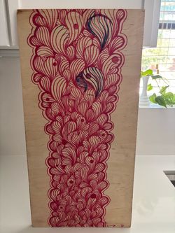 Original Abstract Art on Wood Panel
