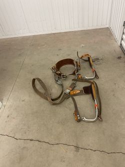 Vintage Leather Tree Climbing Harness