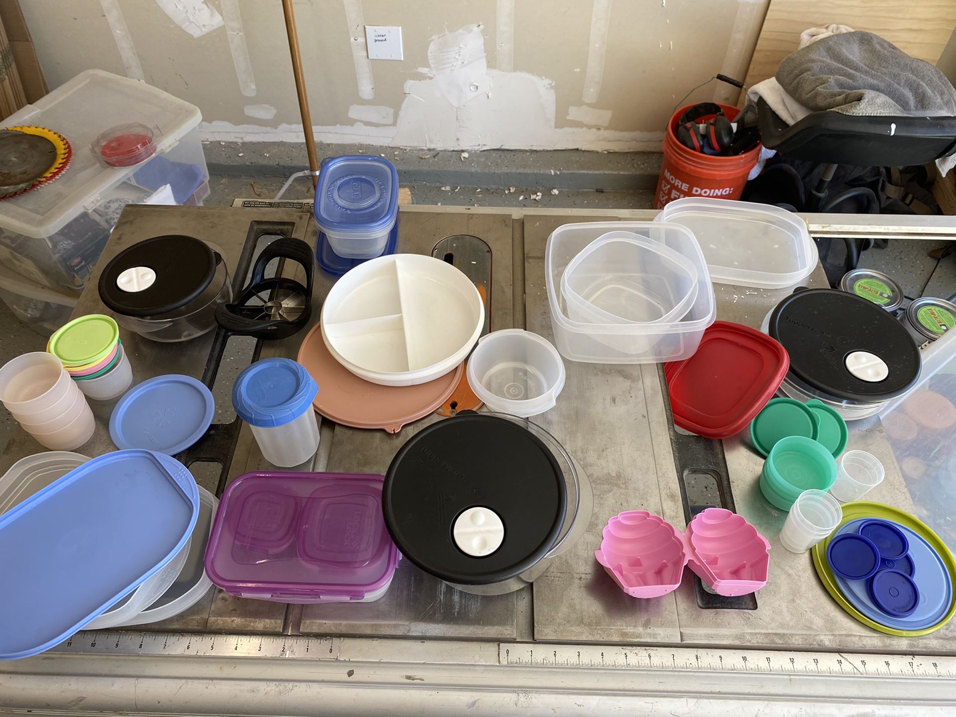 Tupperware and various plastic storage containers