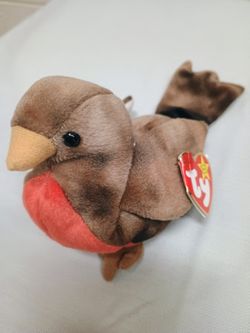  TY Beanie Baby Early the Robin Retired Bird Plush New w/ Tags March 20th 1997
