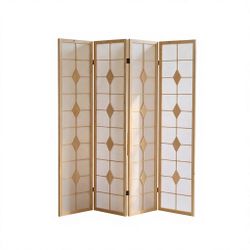 New in the box White Room Divider, 67 Inch Tall Japanese Style Room Divider, Folding Privacy Shoji Screen, Dividers for Room Separation, Portable Part