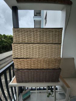 Vinyl Wicker Planter Boxes