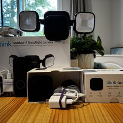 Blink Security Camera Mega Bundle – Doorbell, Outdoor, Floodlight – Multiple Sync Modules – Some New