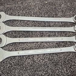 4 Very Big SAE Wrench Set