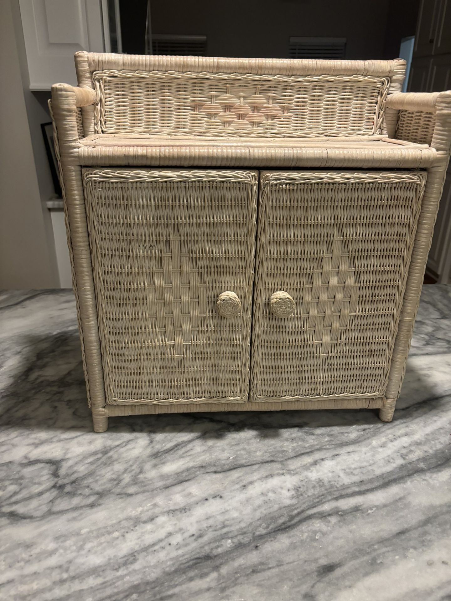 Small Wicker Cabinet.  