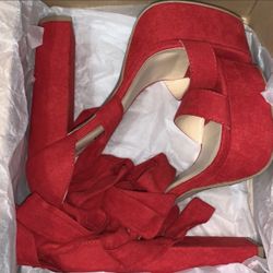 Red Suede Heels