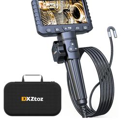 DXZtoz Two-Way Articulating Borescope with Light, Video Industrial Endoscope Inspection Camera