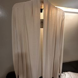 Ann Taylor Ivory Open Front Cardigan - M