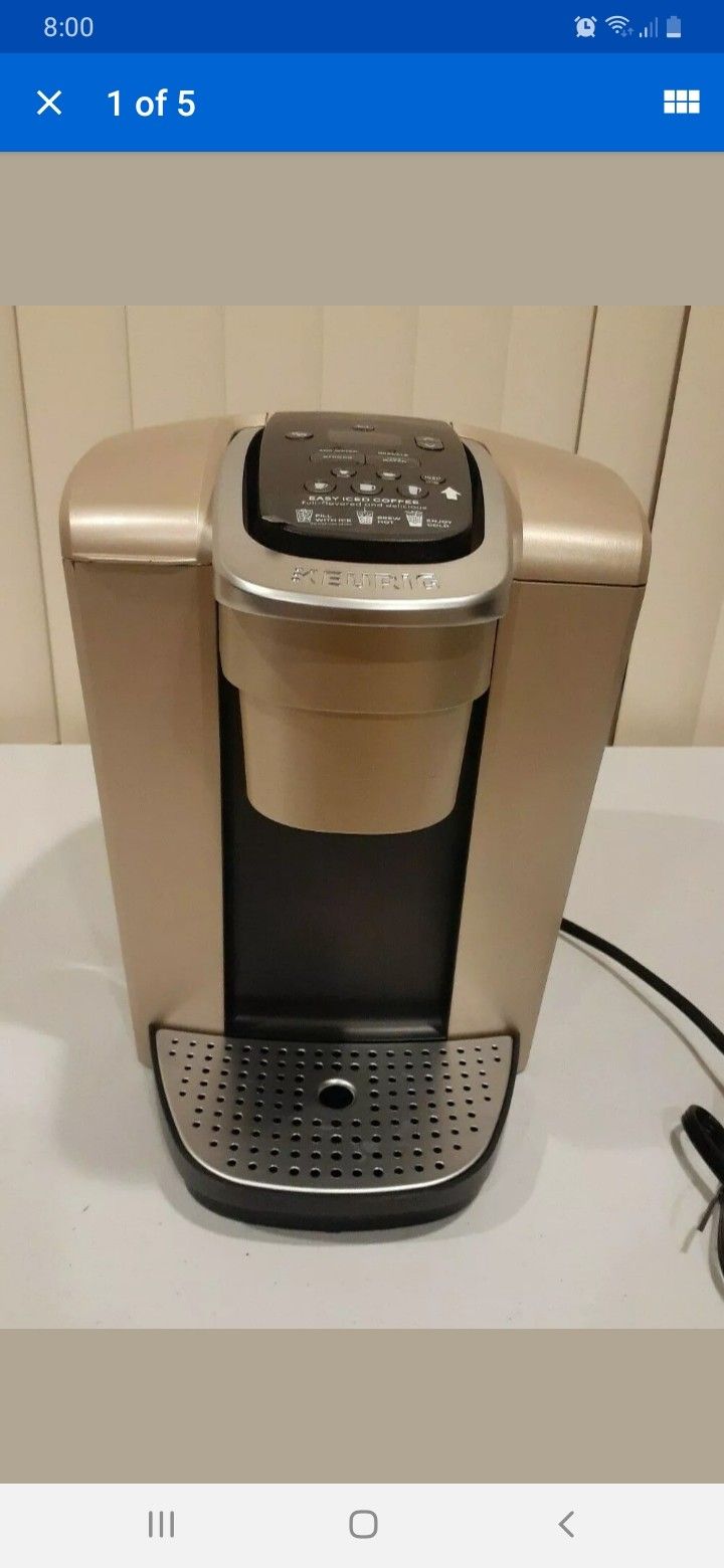 Keurig K-Elite K90 Coffee Maker- Brushed Gold With Iced Coffee Capability