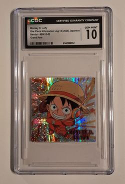 **2025 One Piece Japanese Niformation Log 12 Monkey D. Luffy #SW12-02 CGC 10 GEM MINT**