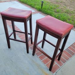Red And Brown Counter Bar Stools Stool Seats Chairs