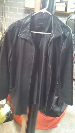 Womens black leather jacket