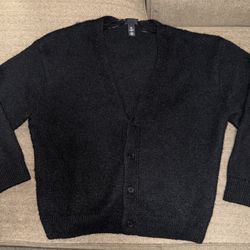 Black Fuzzy Cardigan 