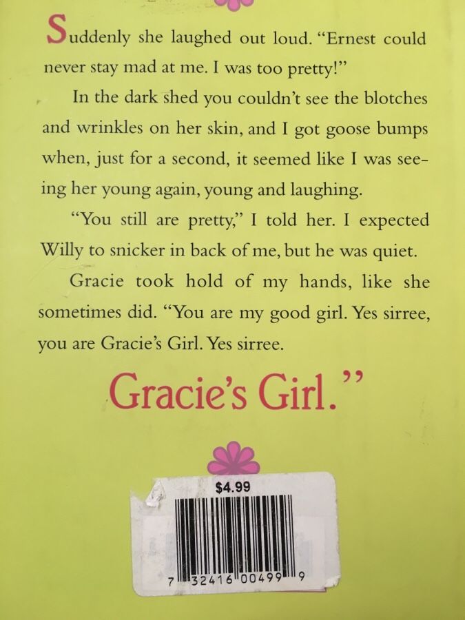 Hard cover book! Novel Gracie's girl