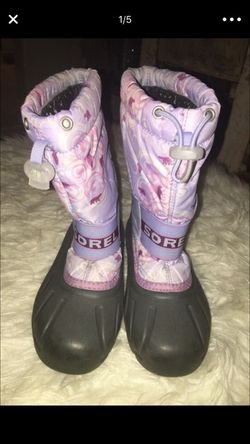 Girls size 1 sorel winter snow boots