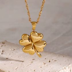 18K Gold Plated Four-Leaf Clover Necklace