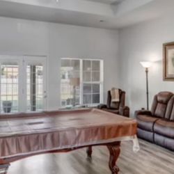 Bed Dining room table Couch