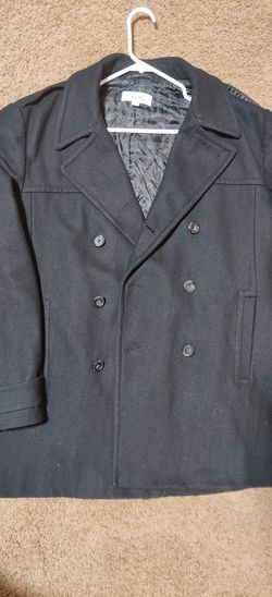 Men's Large Wool Peacoat Calvin Klein