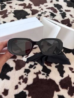 Prada Black Rectangle Sunglasses