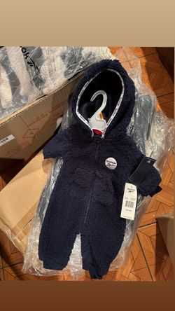 KIDS REEBOK ONE PIECE FLEECE HOODED ONESIE