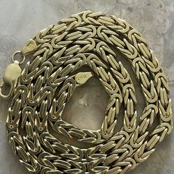 Byzantine Solid 14kt Gold Necklace 