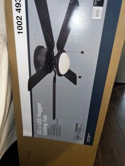New 52inch ceiling fan and LED light kit Black