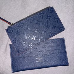 Louis Vuitton Felicie Marine Rouge Chain Wallet with Card Holder 