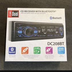 DUAL Radio Single Din Receiver With Bluetooth USB AUX MP3 200 Watts