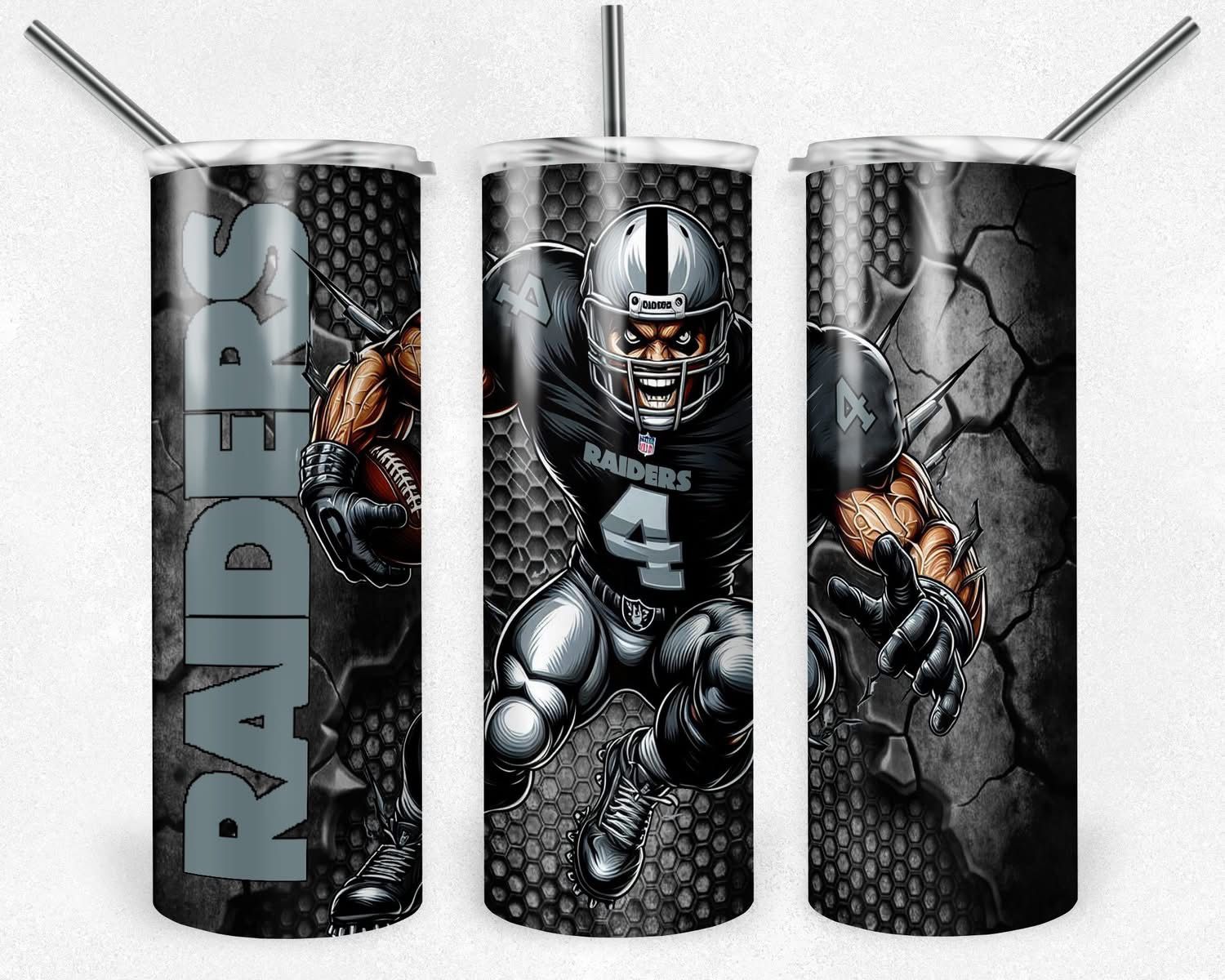 Las Vegas Raiders Football Tumbler