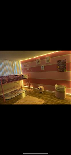 Pink Ladder Bed & Mattress