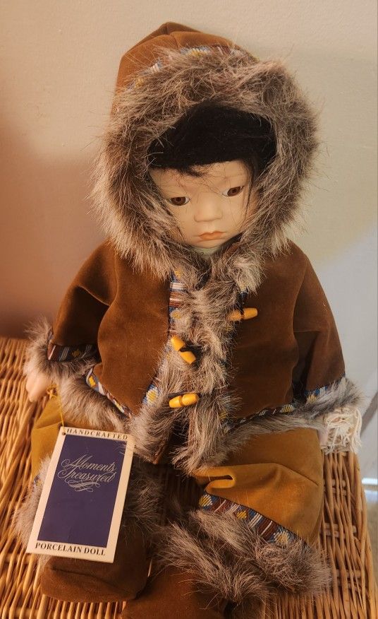 Collectible Porcelain Eskimo Doll Numbered