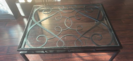 wrought iron coffee table
