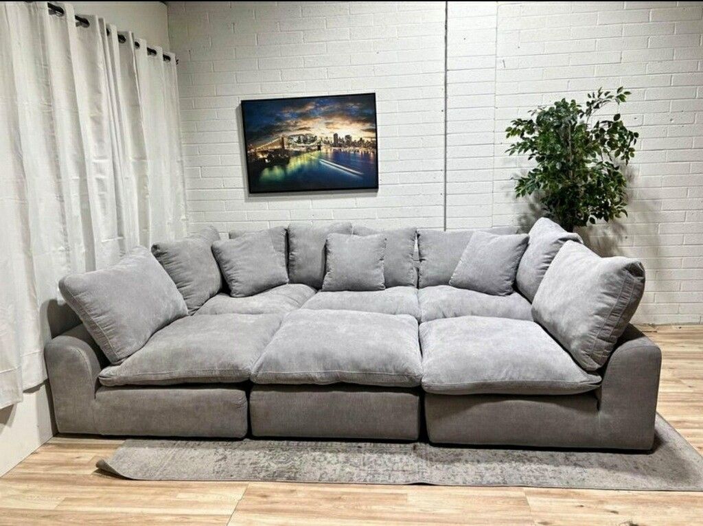 BRAND NEW CLOUD GREY MODULAR SECTIONAL SAME DAY DELIVERY