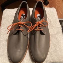 Gray leather look Foot joy city Street style golf shoe