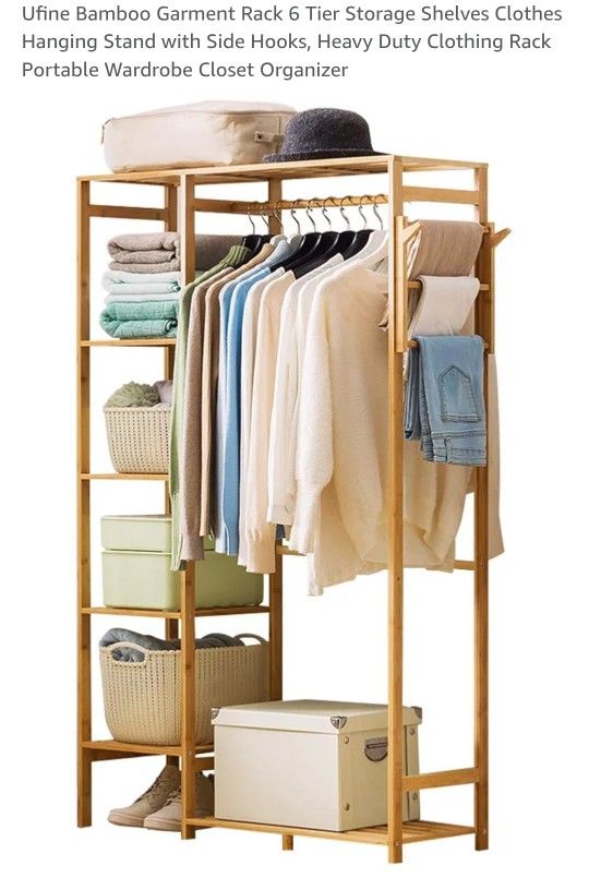 New Wardrobe/ Closet Garment Rack Cabinet