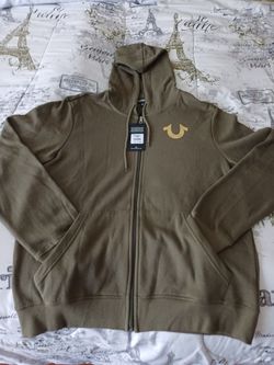 True Religion men's hoodie zip up jacket new