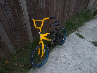 yellow hot wheels bike