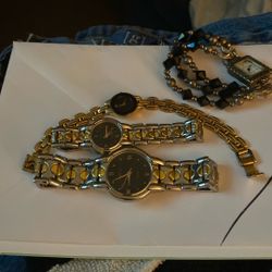 Four watches three ladies one man needs batteries