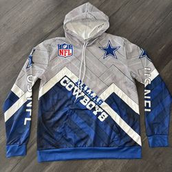 NFL Dallas Cowboys Graphic Hoodie Pullover Size XL Mens AOP Jacket Star Logo