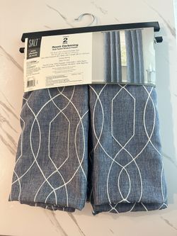 Brand New SALT Bed Room Darkening Clancy Rod Pocket Window Panels