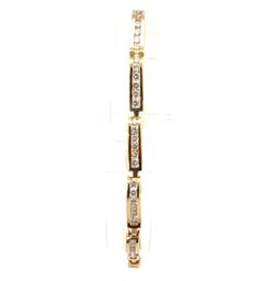 Woman’s Ladies 14k Yellow Gold 1.95 CTW Diamond Tennis 7” Inch Bracelet GP3100198