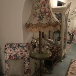 Antique Floor Lamp Table 